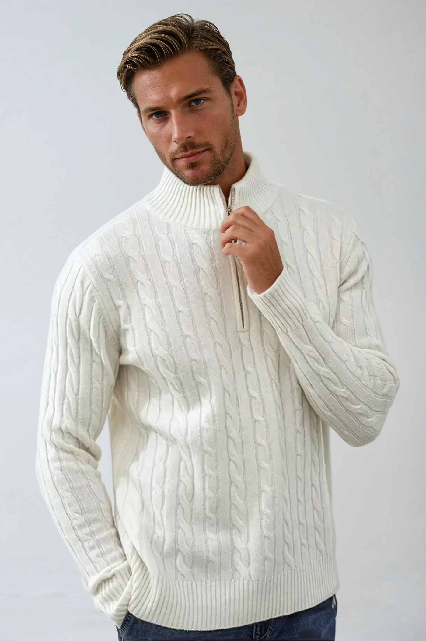 Variant image for Men's Quarter Zip Sweater-1