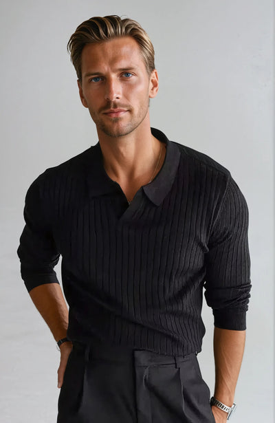 Variant image for Men's Long Sleeve Polo Shirt-1