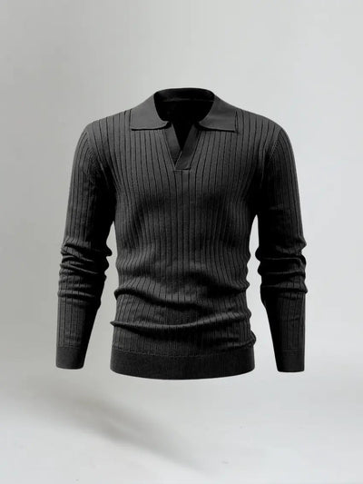 Men's Long Sleeve Polo Shirt-3