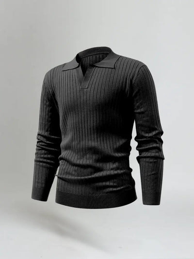 Men's Long Sleeve Polo Shirt-4