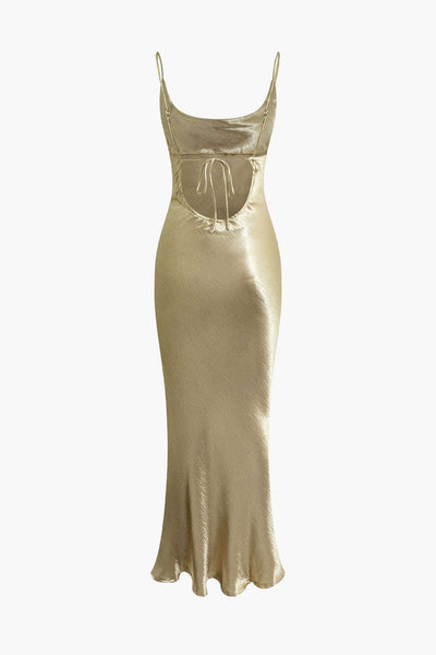 Robe longue sirène col bénitier