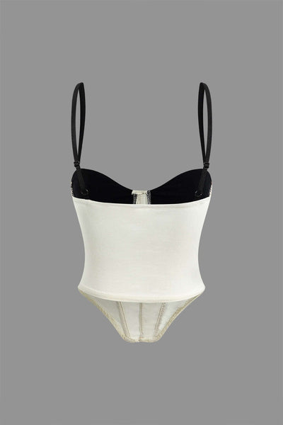 Top Cami à bretelles contrastées
