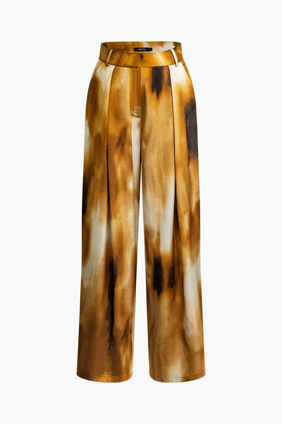 Pantalon large à rayures