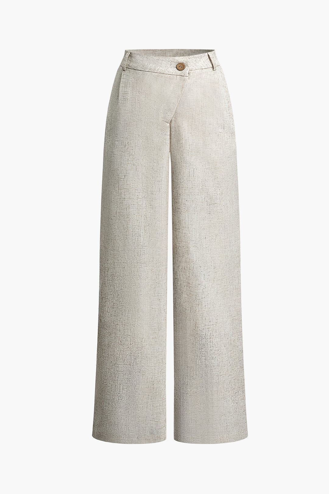 Pantalon en lin à jambe asymétrique