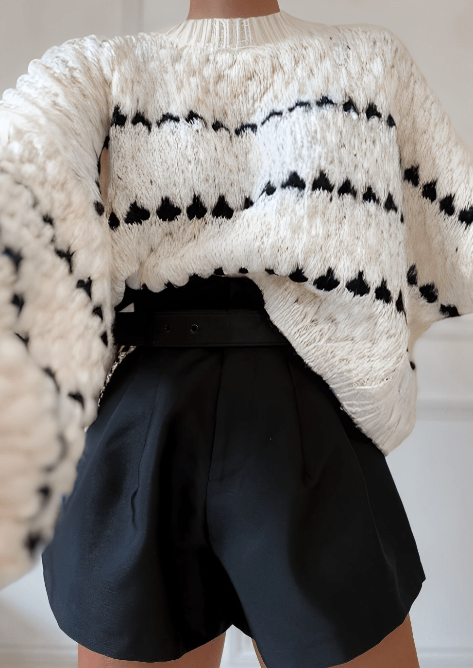 Pull-over à manches bouffantes