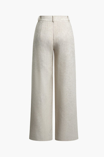 Pantalon en lin à jambe asymétrique