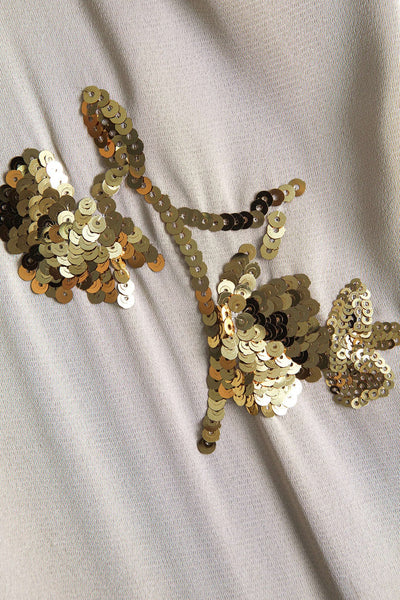 Pantalon taille haute à paillettes