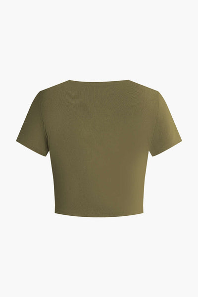 T-shirt basic solide Crop