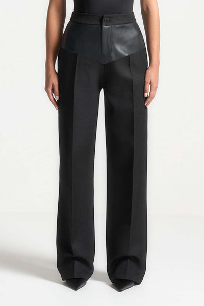 Pantalon en tissu patchwork