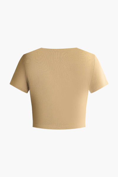 T-shirt basic solide Crop