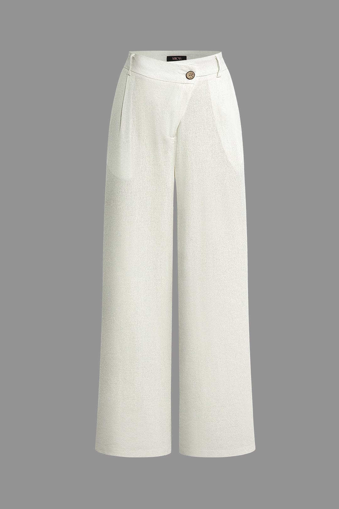 Pantalon en lin à jambe asymétrique