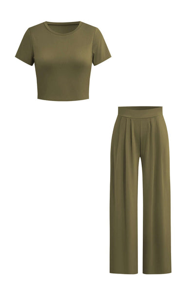 T-shirt basic solide Crop