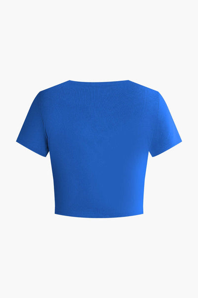 T-shirt basic solide Crop