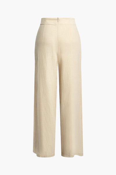 Pantalon large à plis de base