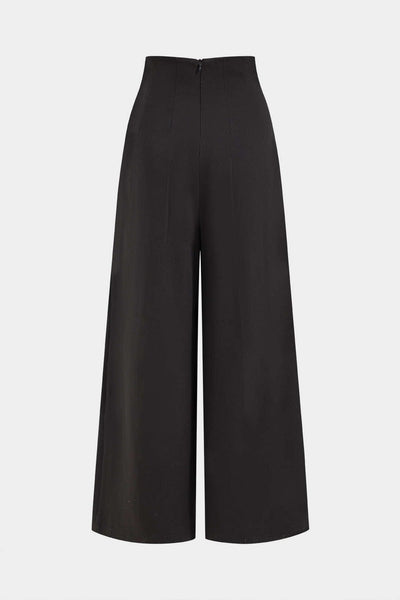 Pantalon large plissé asymétrique