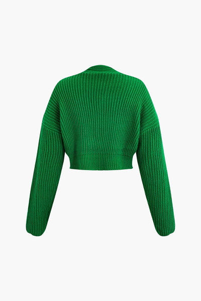 Ensemble pull à col en V et jupe
