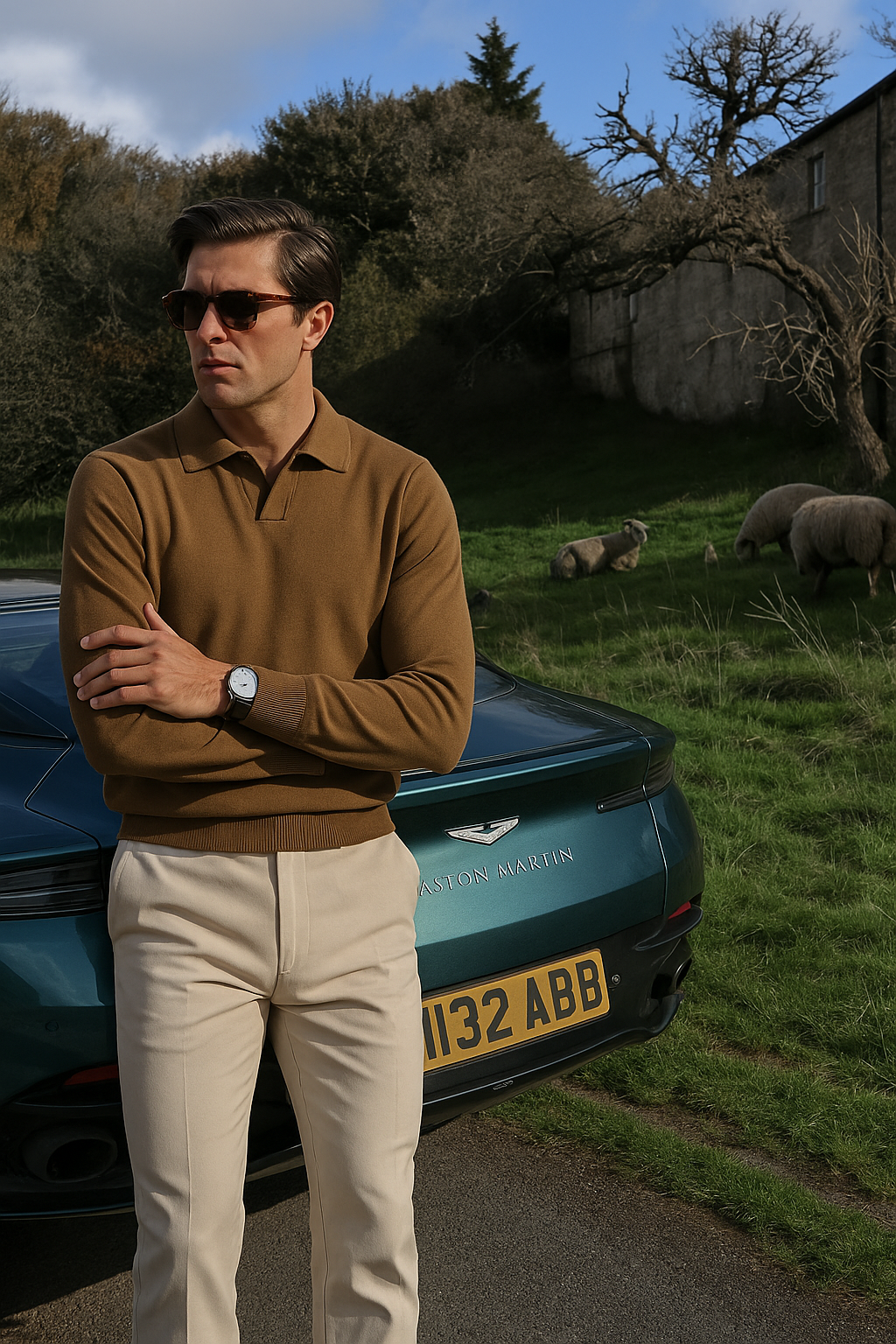 Marvin - Knitted Long Sleeve Polo