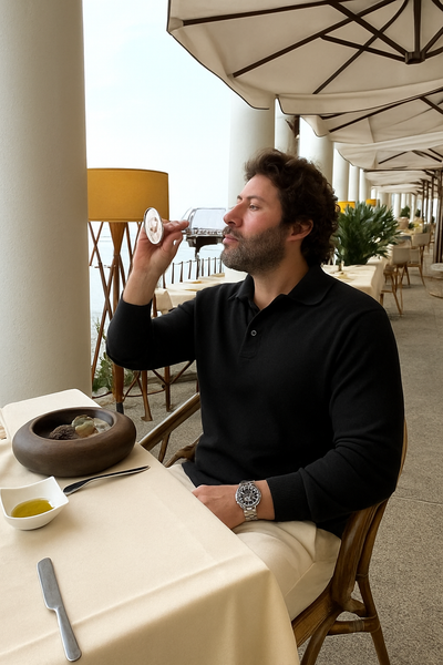 Elegant Long Sleeve Cashmere Polo