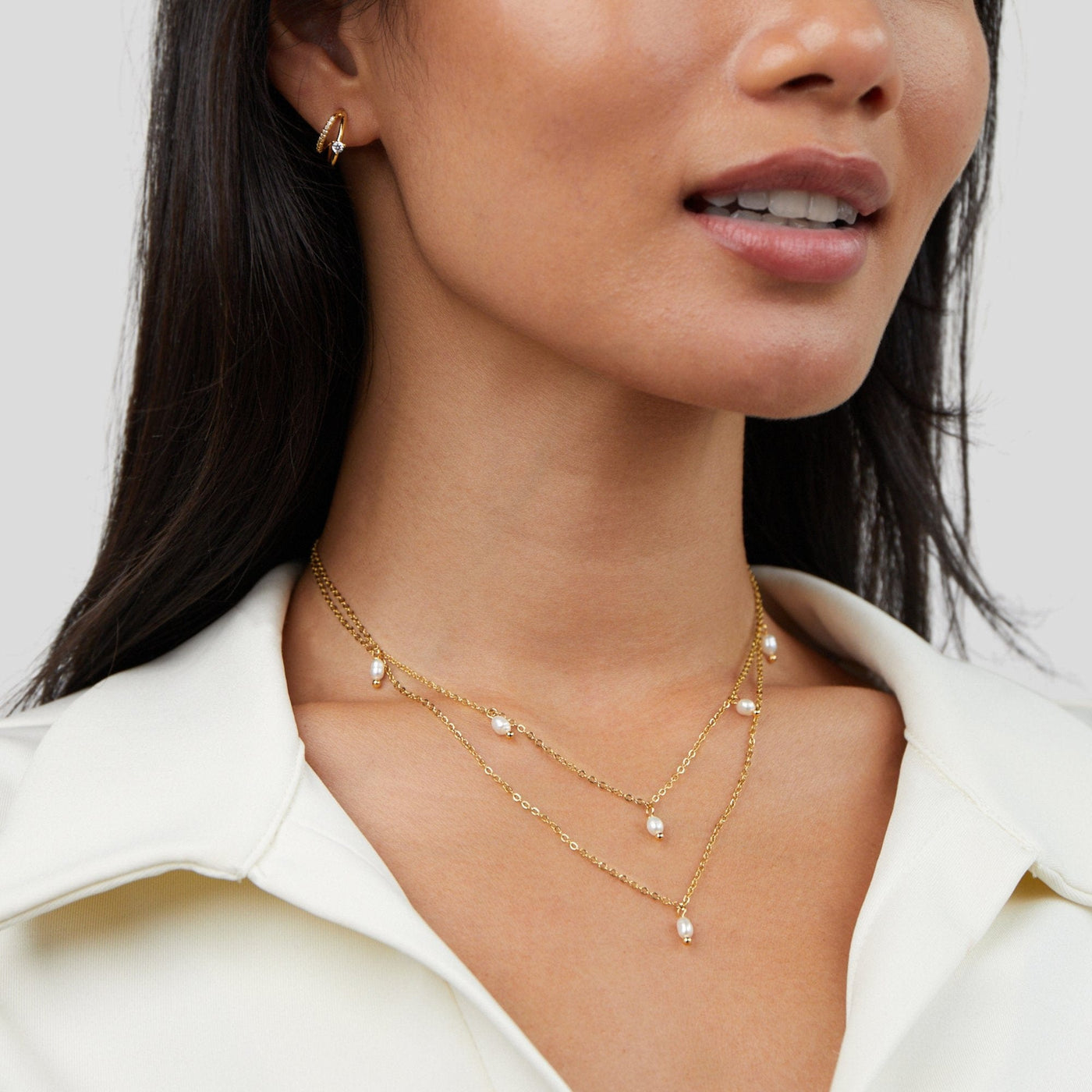 Collier de gouttes de perles