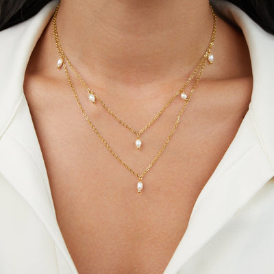 Collier de gouttes de perles