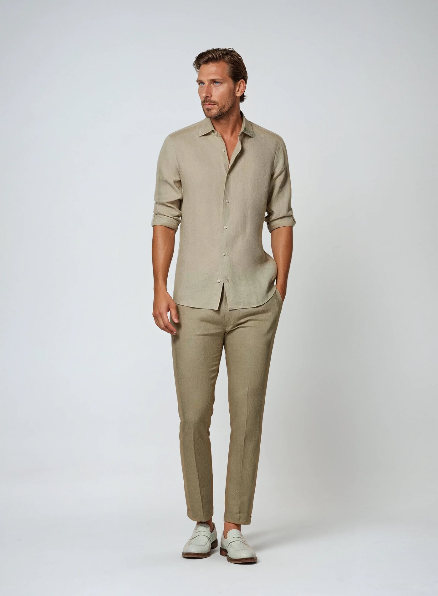 Men's Linen Shirt-3