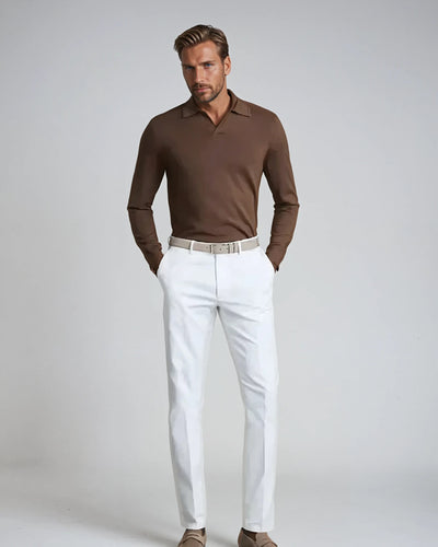 Men's Long Sleeve Polo Shirts-3