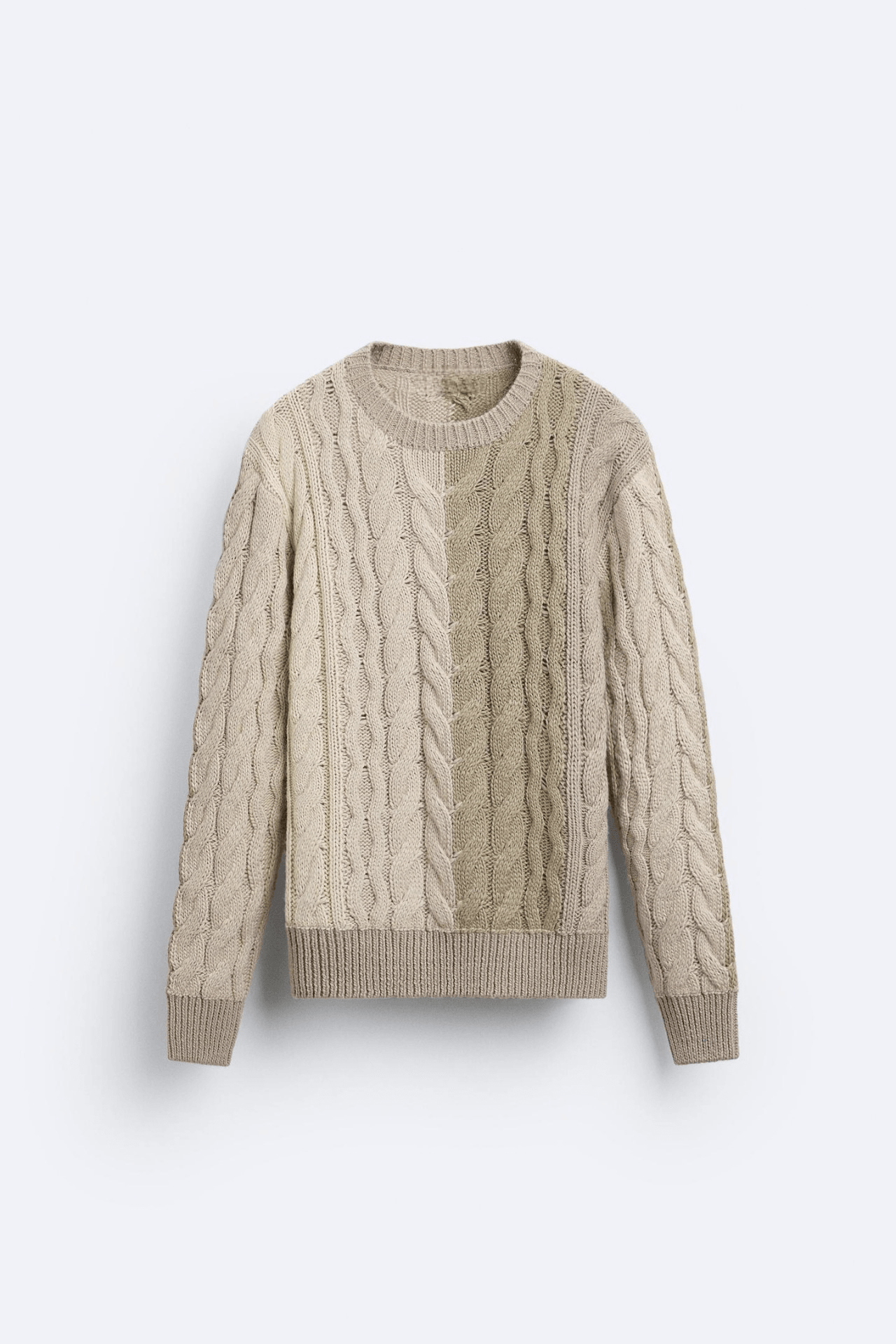 Variant image for Loose-Fit Cable Knit Sweater-1